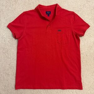 Faconnable ‘Club’ Polo Shirt Mens Large Short Sleeve w/Pocket (Red)